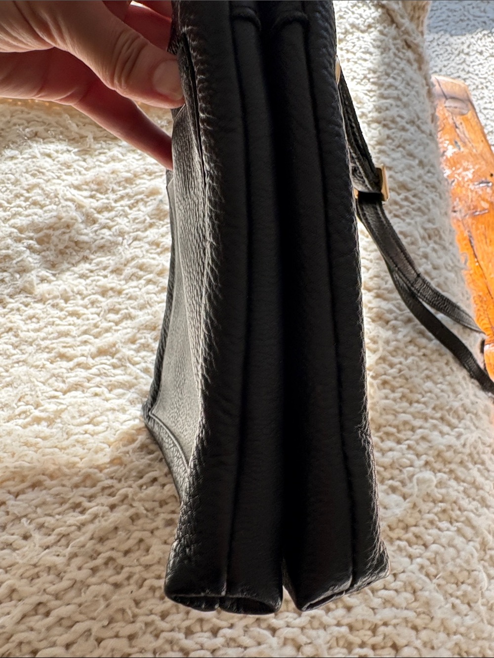 Hammitt Duke black Leather Shoulder Bag with Gold Stud Accents.. like new - Picture 6 of 11